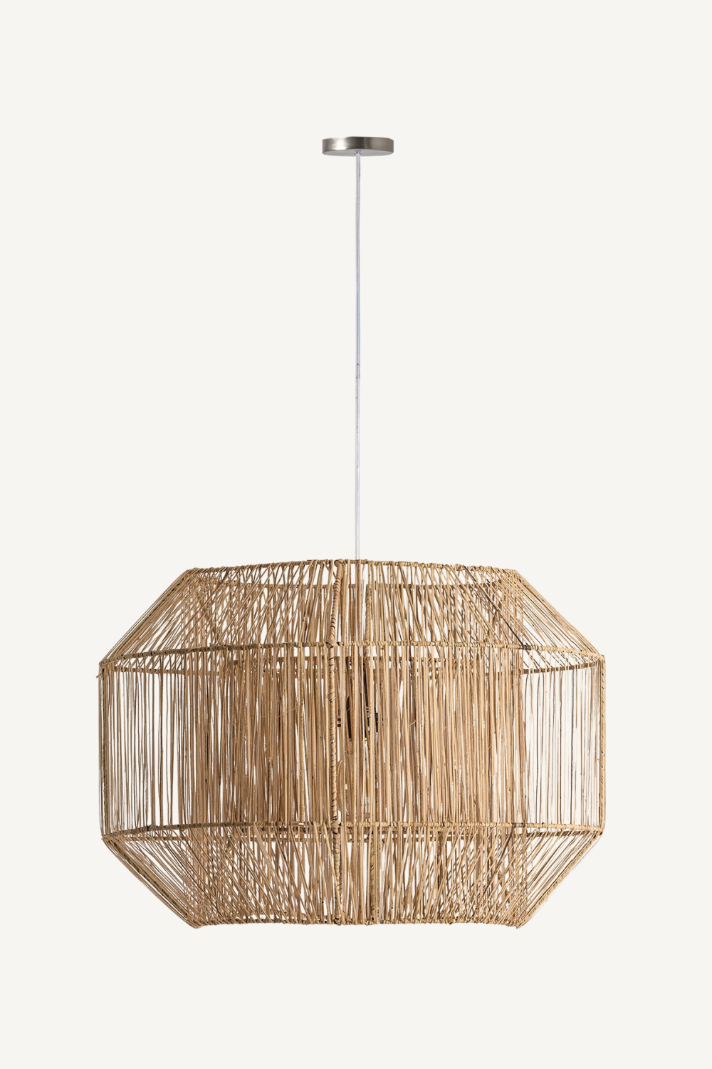 Brown Rattan Geometrical Hanging Lamp | Vical Home | Oroa.com