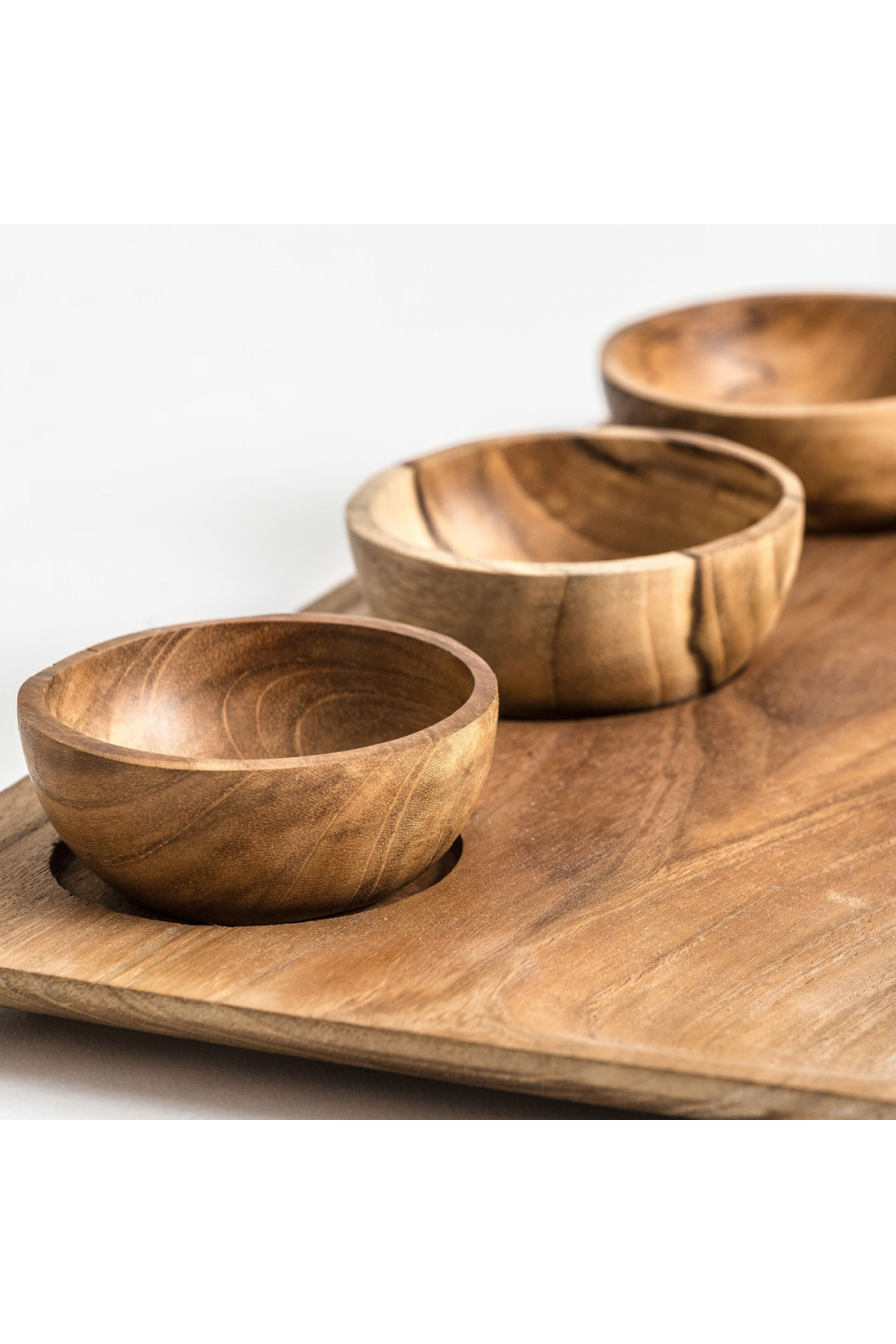 Teak Wood Tray Set (4) | Vical Home Ikuah | Oroa.com