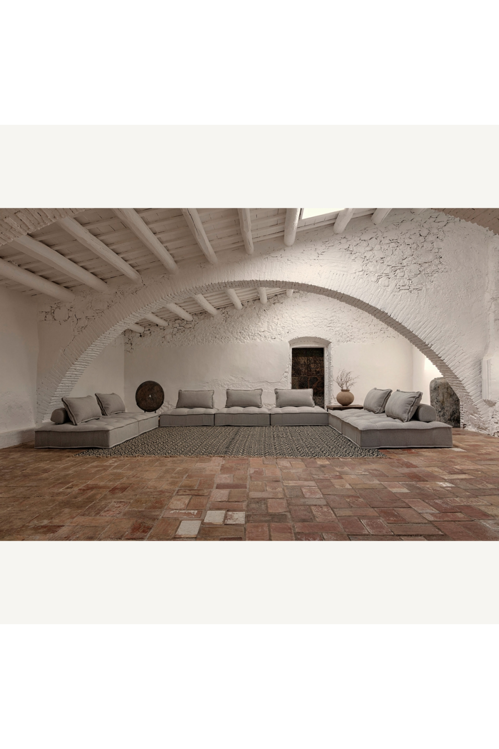 Beige Jute Patterned Rug 10'5" x 6'5" | Vical Home Ghanima | Oroa.com