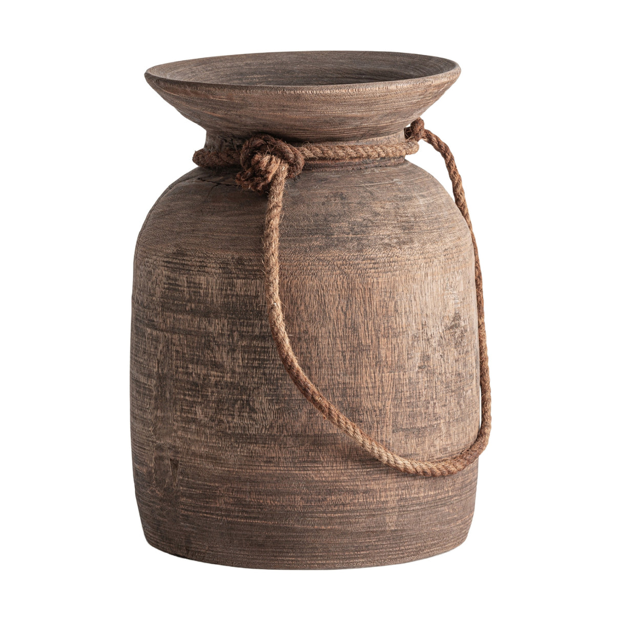 Weathered Teak Wood Vase | Oroa.com