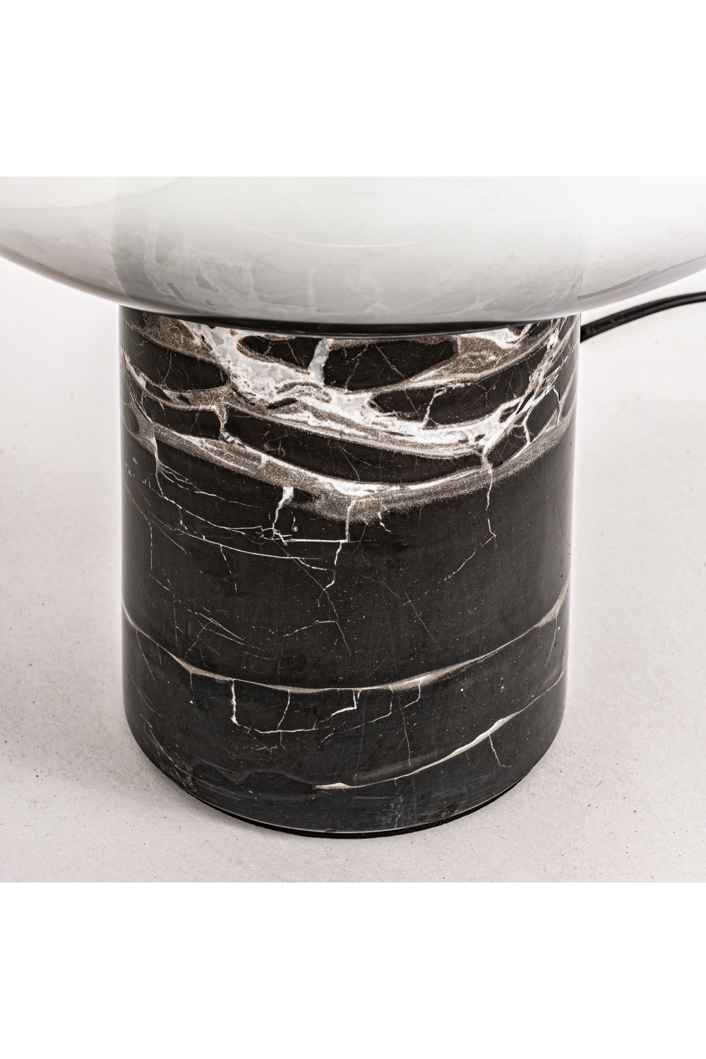 Cylindrical Black Marble Table Lamp M | Vical Home Eira | Oroa.com