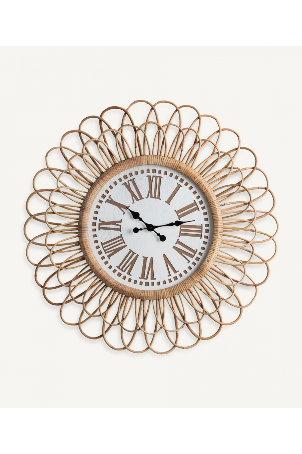Rattan Floral Clock | Vical Home Ghiare | Oroa.com
