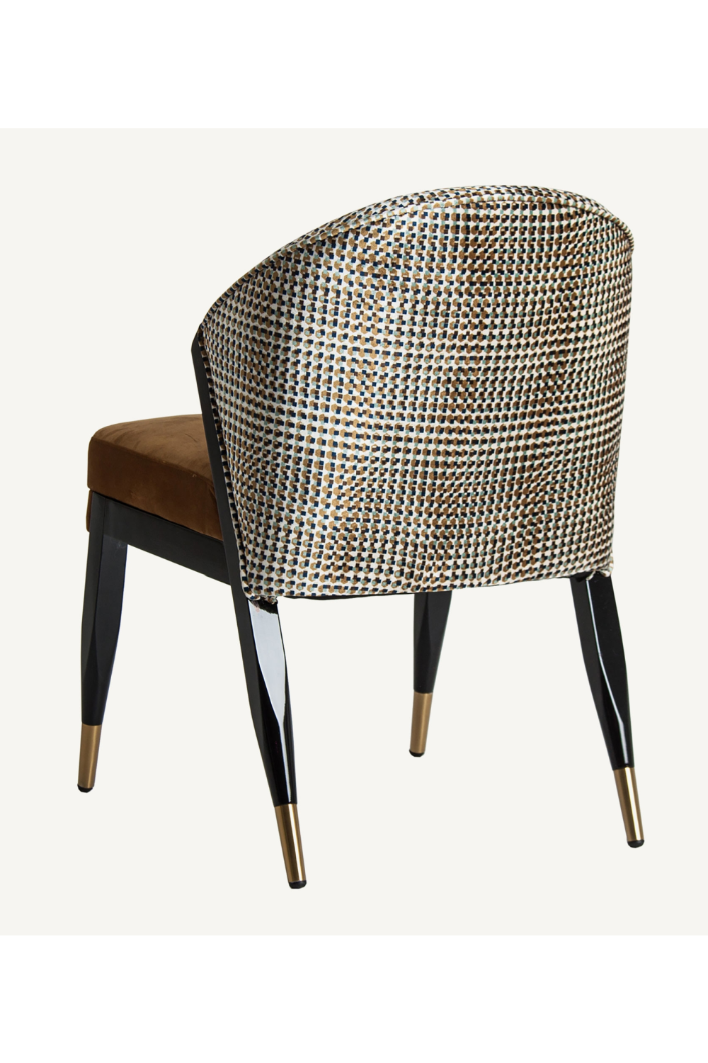 Ocher Velvet Seat Dining Chair | Oroa.com