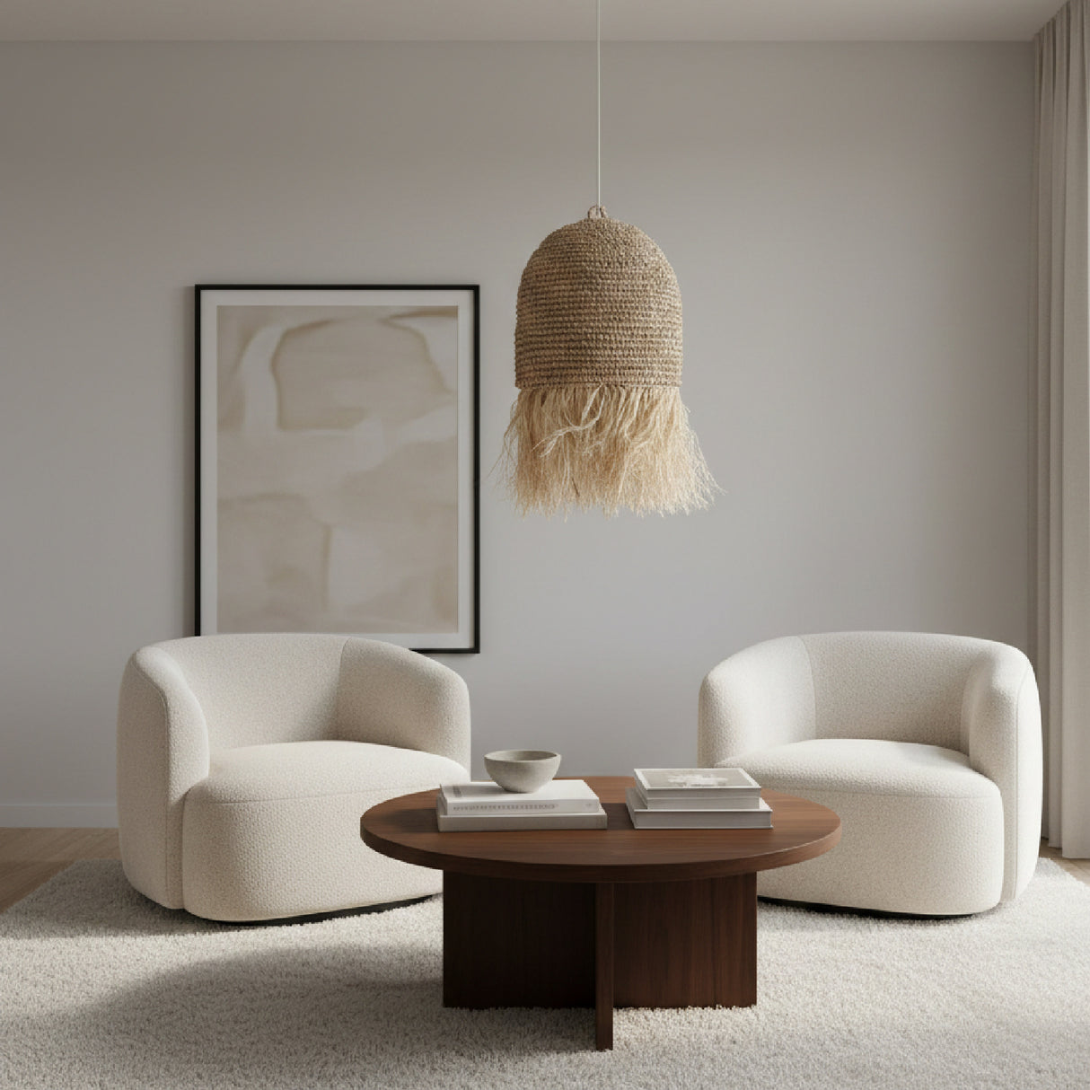 Modern furniture - Natural Fiber Fringed Pendant Light - www.oroa.com | Oroa.com