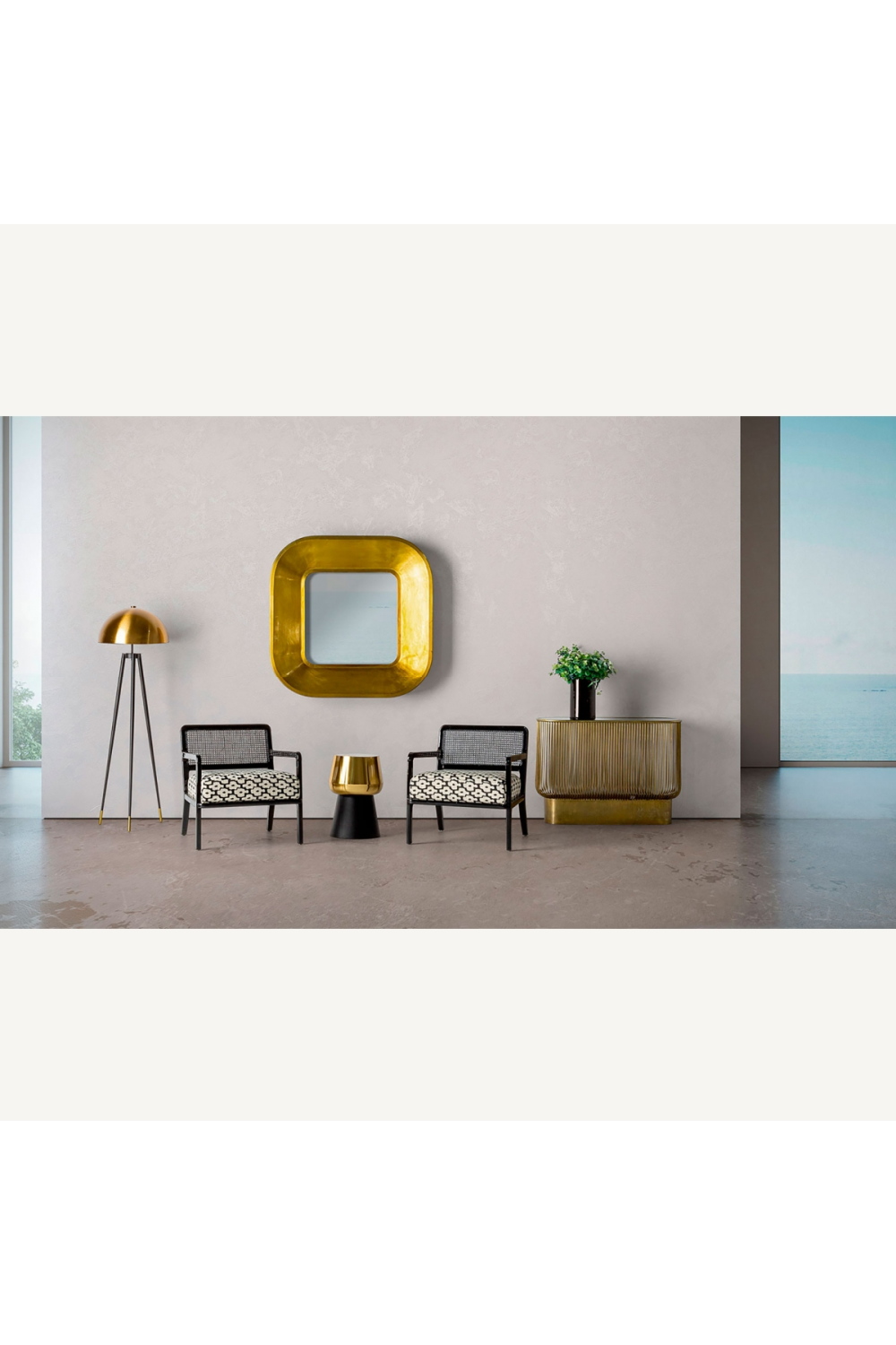 Gold Square Mirror | Vical Home Zug | Oroa.com
