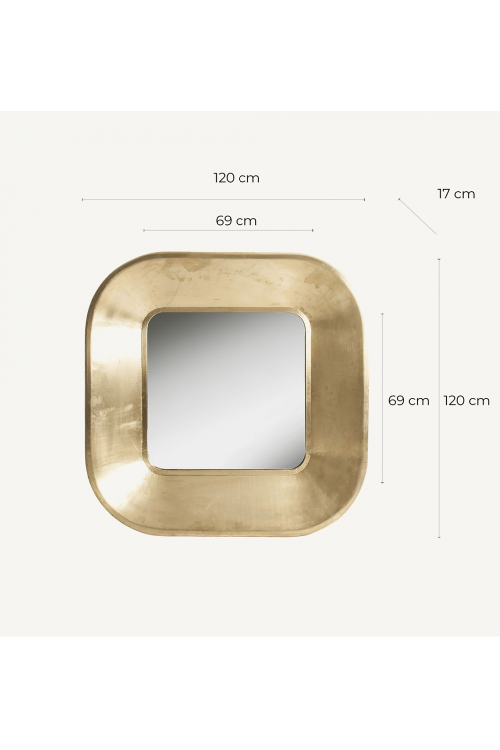 Gold Square Mirror | Vical Home Zug | Oroa.com