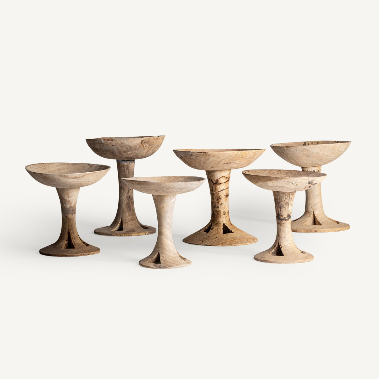 Suar Wood Pedestal Centerpiece | Oroa.com