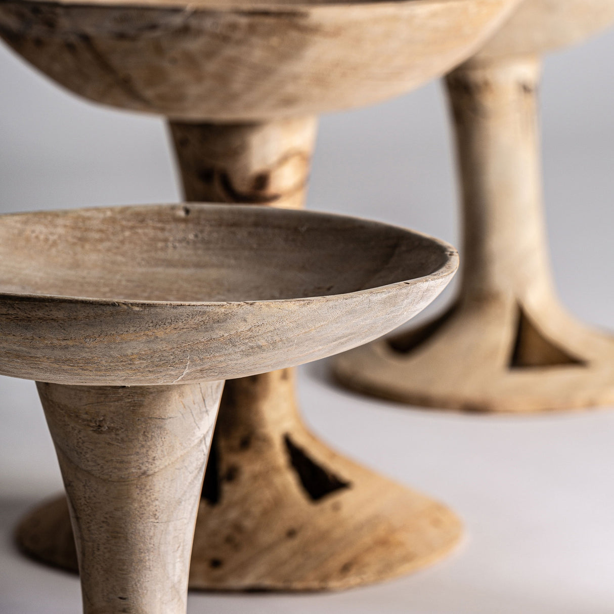 Suar Wood Pedestal Centerpiece | Oroa.com