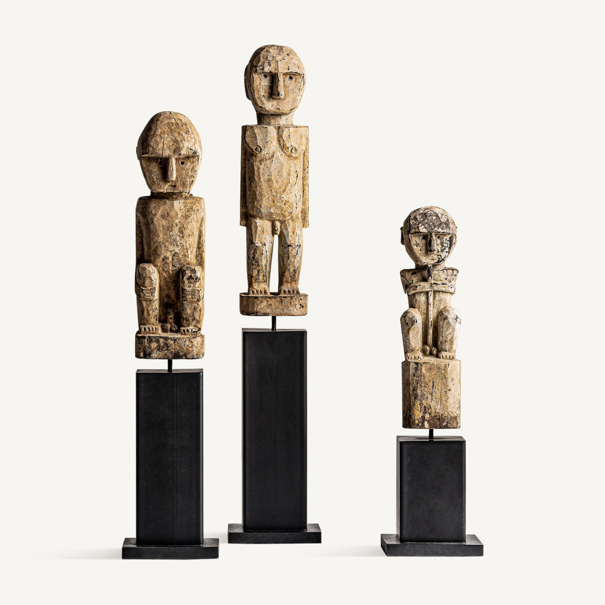 Rustic Wood Statue Decorative Figure | Oroa.com