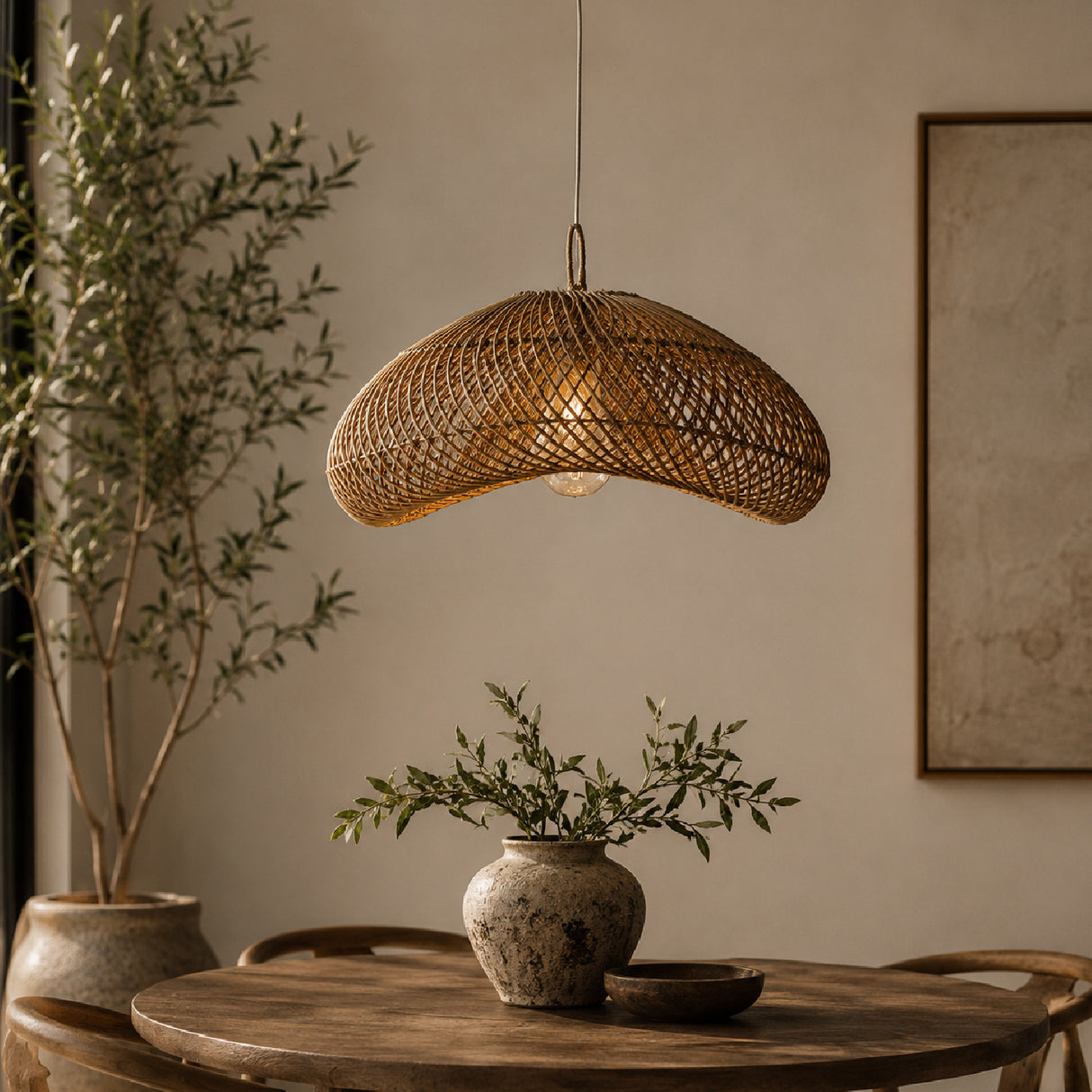 Modern European furniture - Rattan Contemporary Hanging Lamp - www.oroa.com | Oroa.com