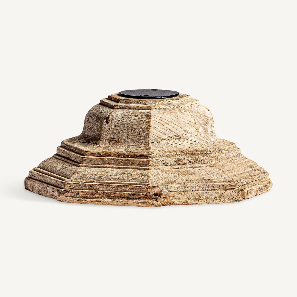 Carved Wood Ethnic Candle Holder | Oroa.com