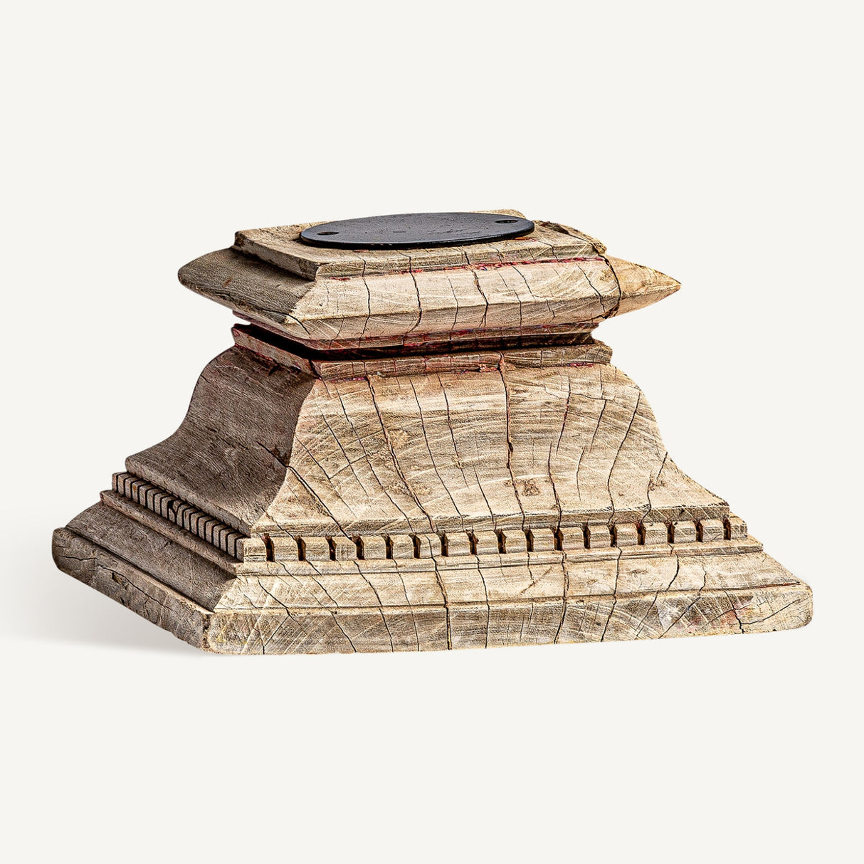 Carved Wood Ethnic Candle Holder | Oroa.com