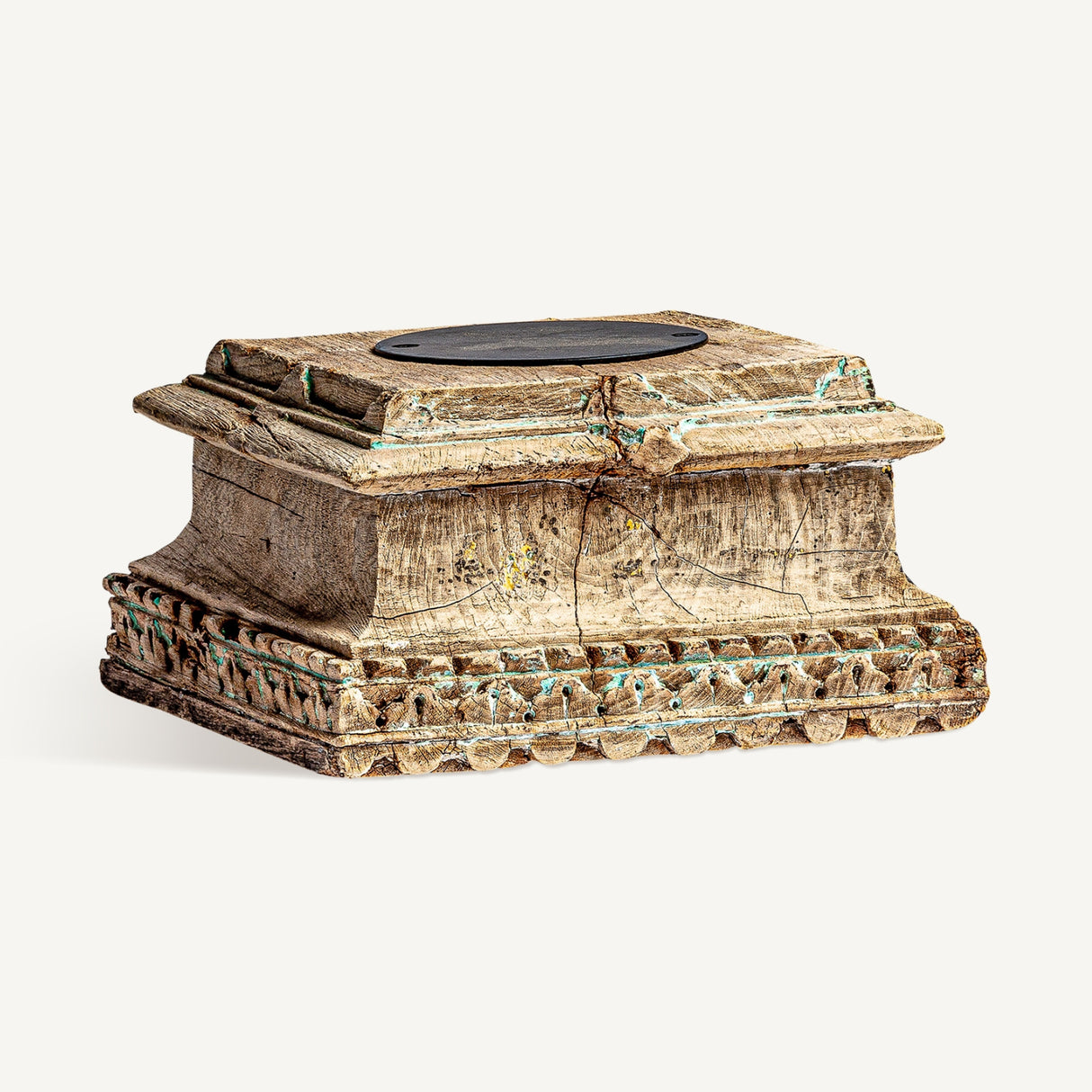 Carved Wood Ethnic Candle Holder | Oroa.com