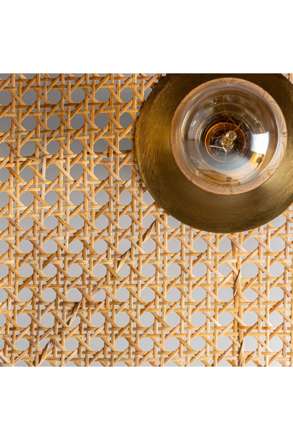 Rattan Cane Round Wall Lamp | Vical Home | Oroa.com