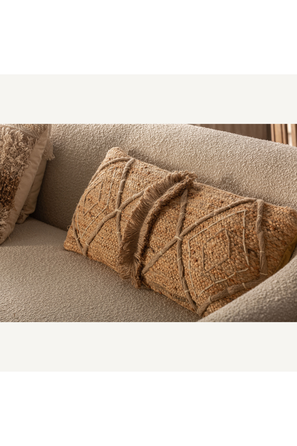 Rectangular Jute Cushion | Vical Home Amely | Oroa.com
