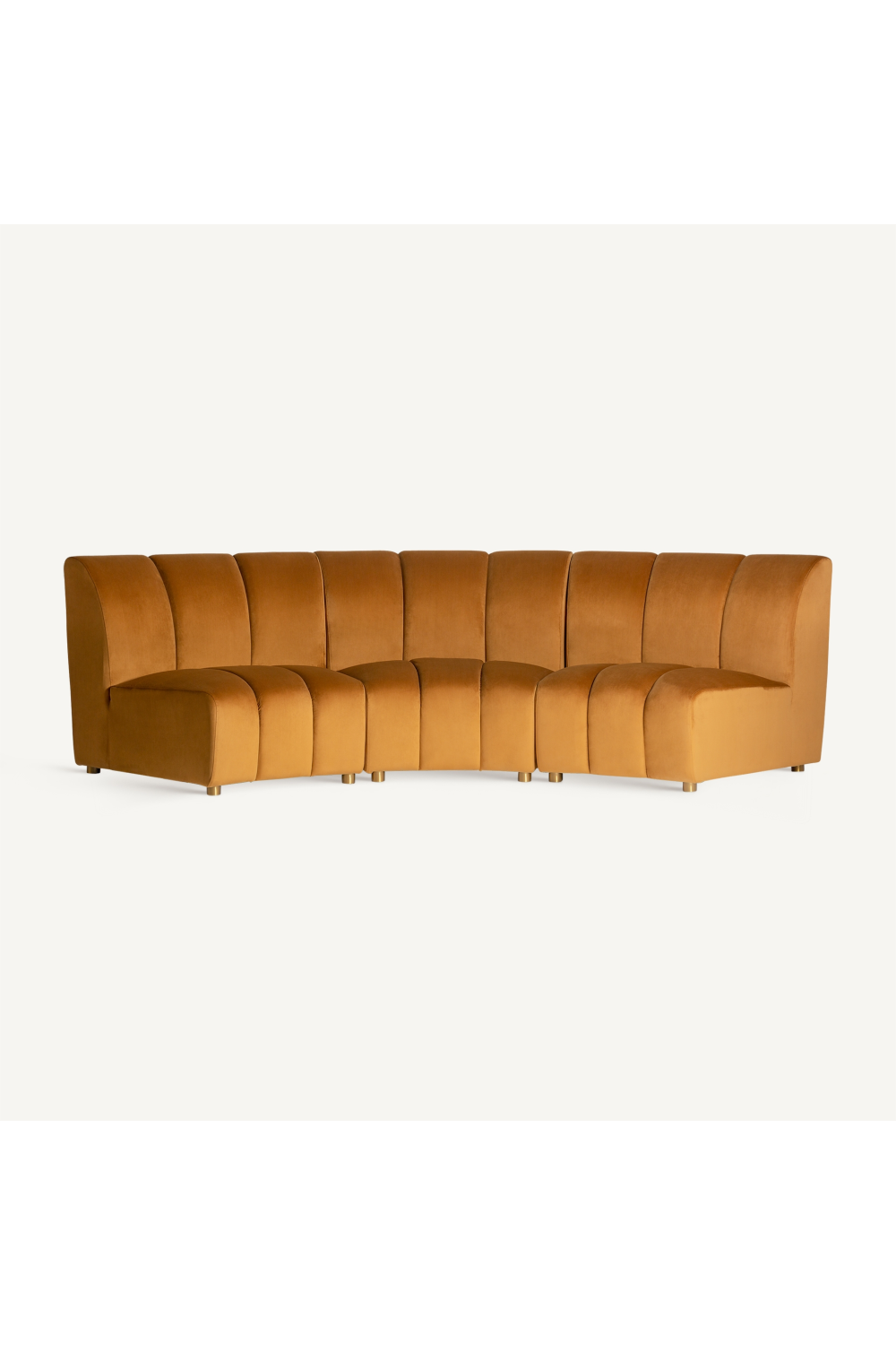 Brown Velvet Central Modular Sofa | Vical Home Shul | Oroa.com