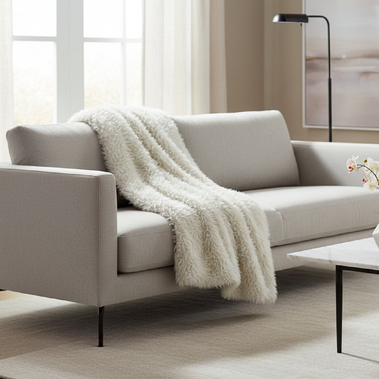 Modern furniture - Cotton Fur Plaid - www.oroa.com | Oroa.com