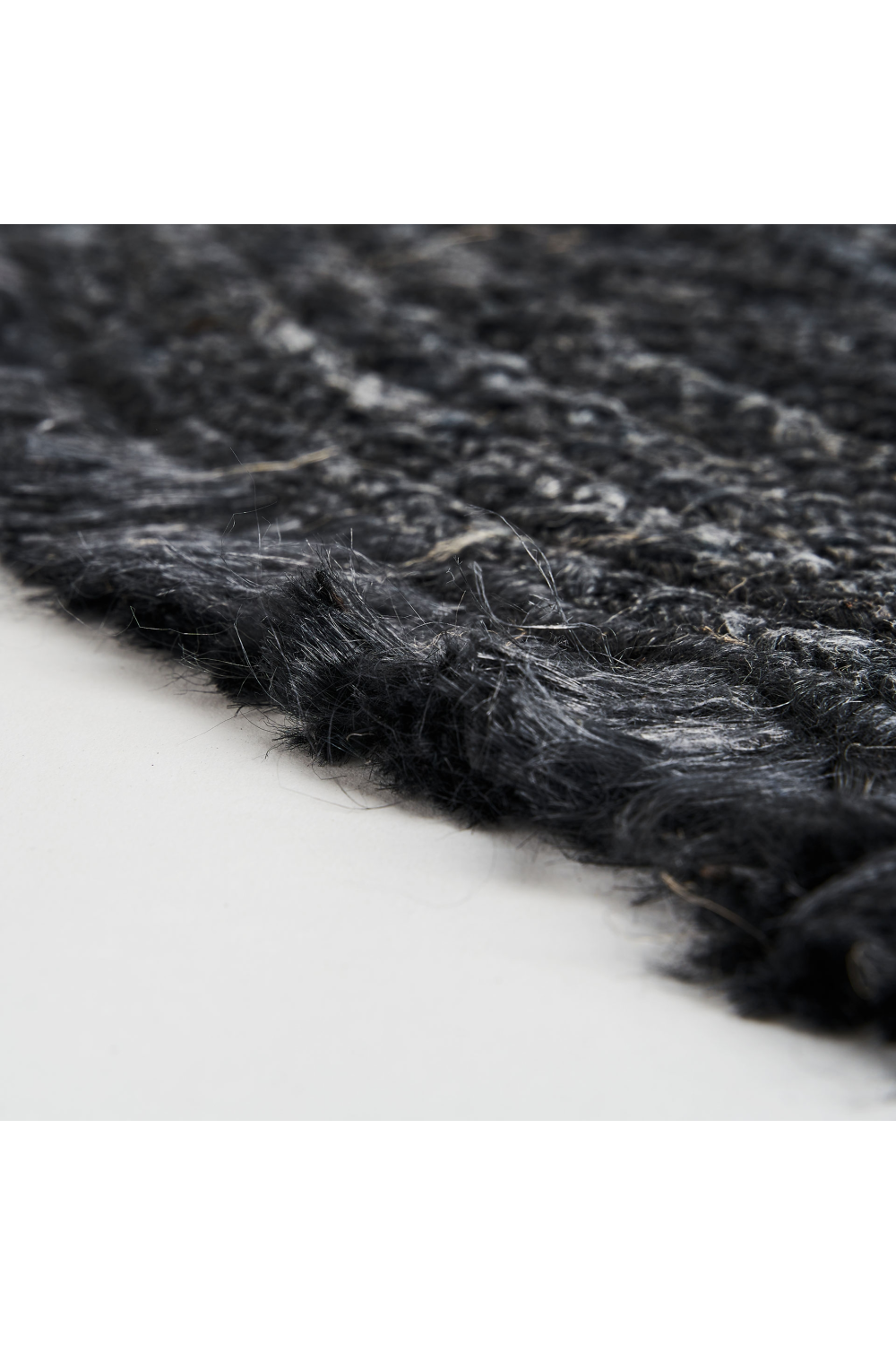 Black Jute Round Area Rug 5' x 5' | Vical Home Kisai | Oroa.com