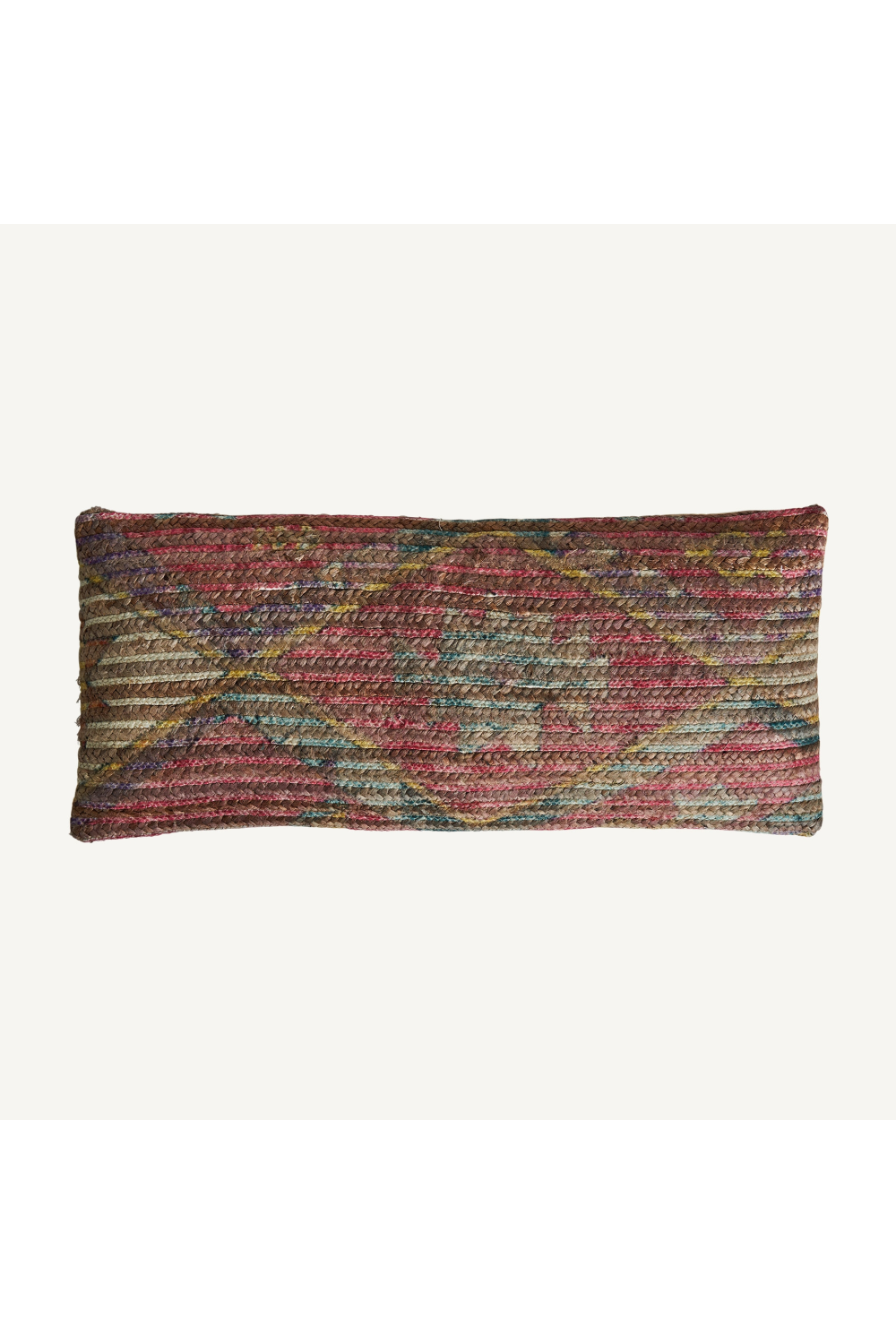 Embroidered Jute Rectangular Cushion | Vical Home Myla | Oroa.com