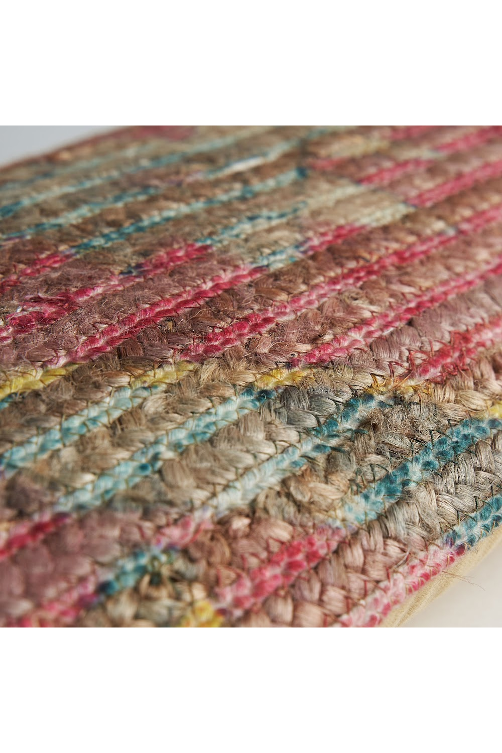 Embroidered Jute Rectangular Cushion | Vical Home Myla | Oroa.com