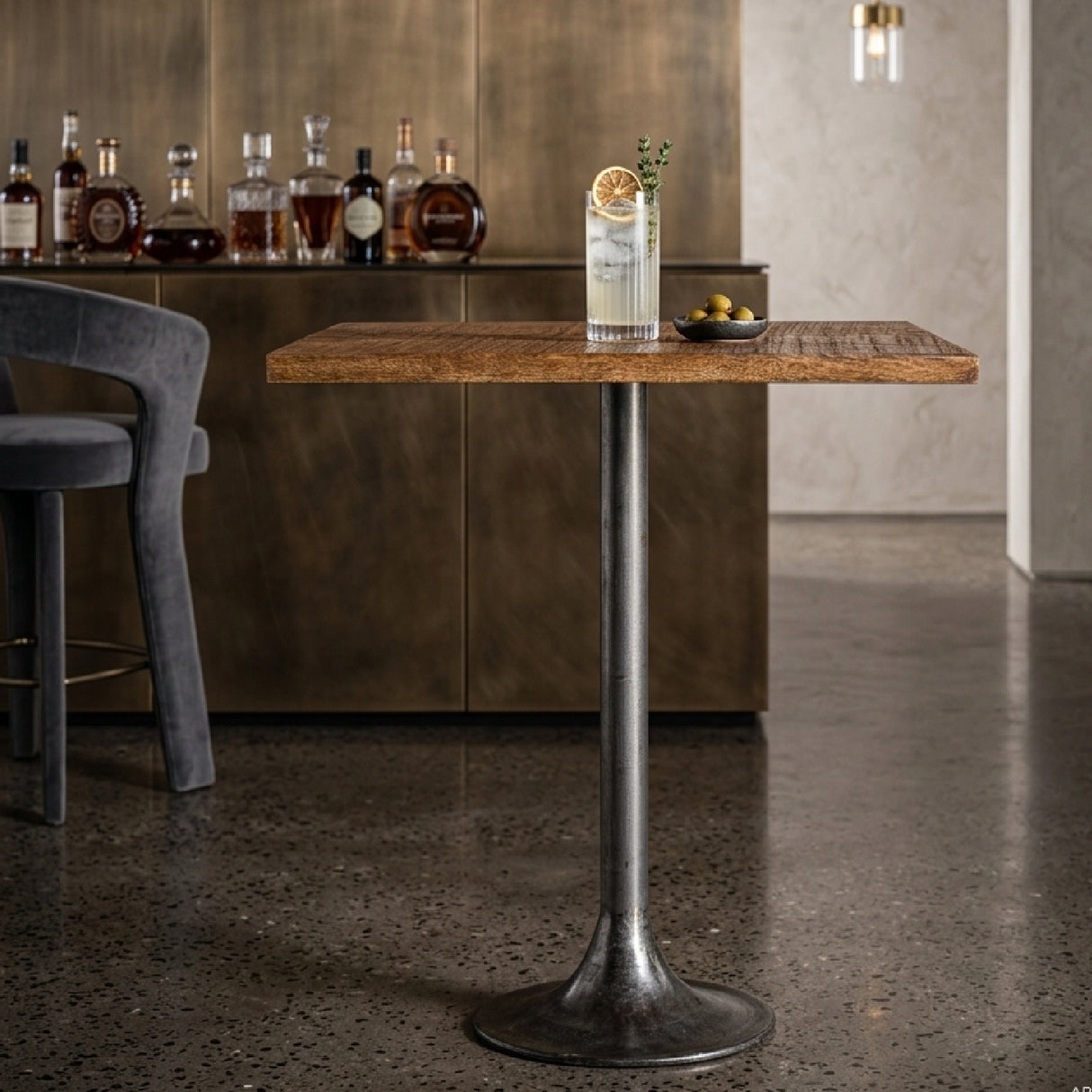 Modern European furniture - Square Wood Bar Table - www.oroa.com | Oroa.com