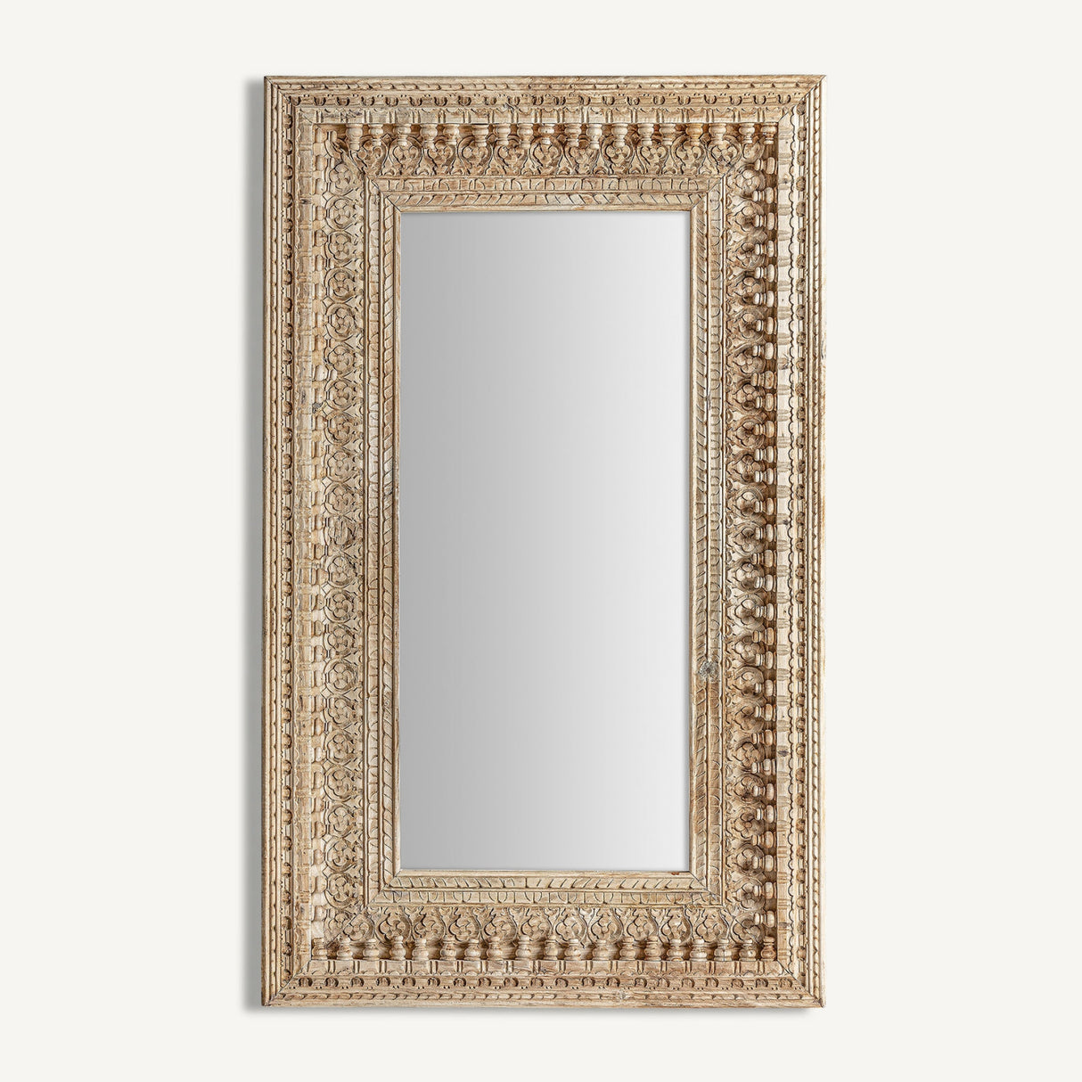 Carved Wooden Rectangular Mirror | Oroa.com