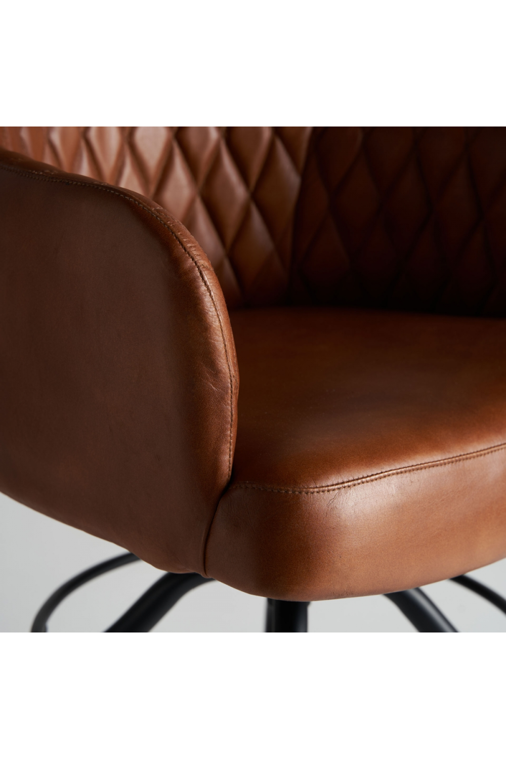Brown Leather Desk Chair | Vical Home Tullow | Oroa.com