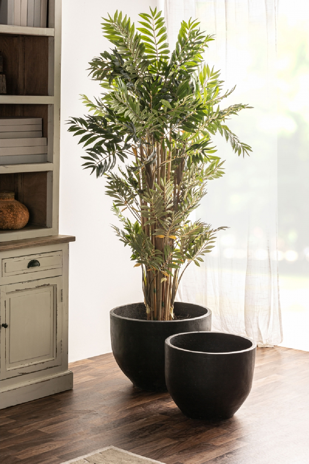 Black Terracotta Planters (2) | Vical Home Blaghe | Oroa.com