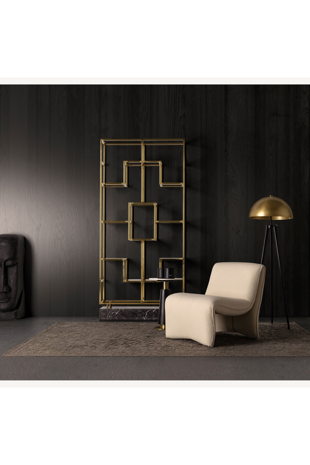Gold Steel Bookcase | Oroa.com