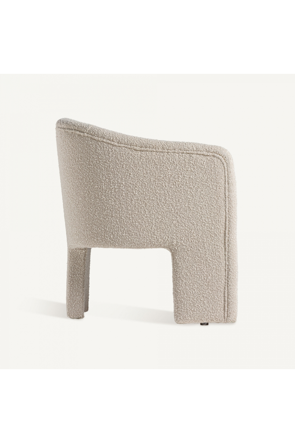 White Bouclé 3-Legged Armchair | Vical Home Prati | Oroa.com