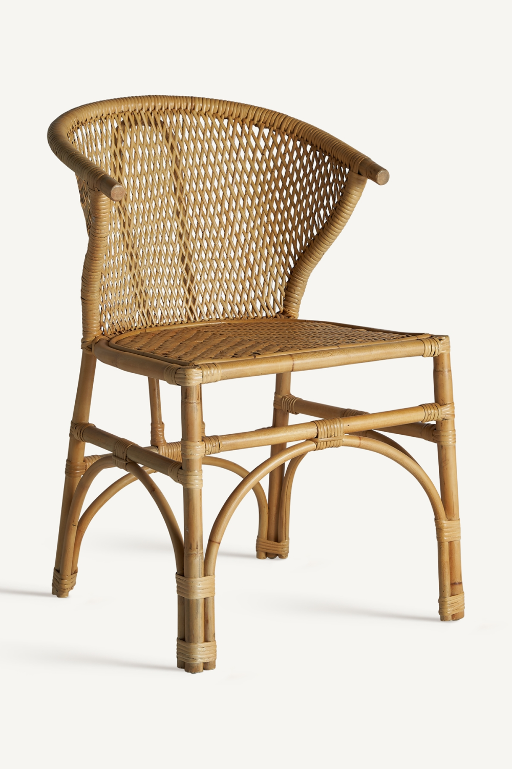 Rattan Curved Dining Chair | Vical Home Nalles | Oroa.com
