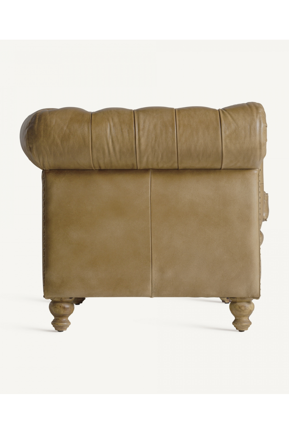 Brown Leather 4-Seater Chesterfield Sofa | Vical Home Elkins | Oroa.com