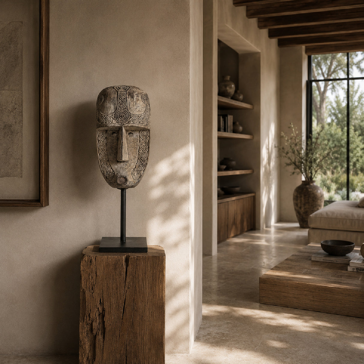 Aged Tropical Wood Decorative Figure | Oroa.com