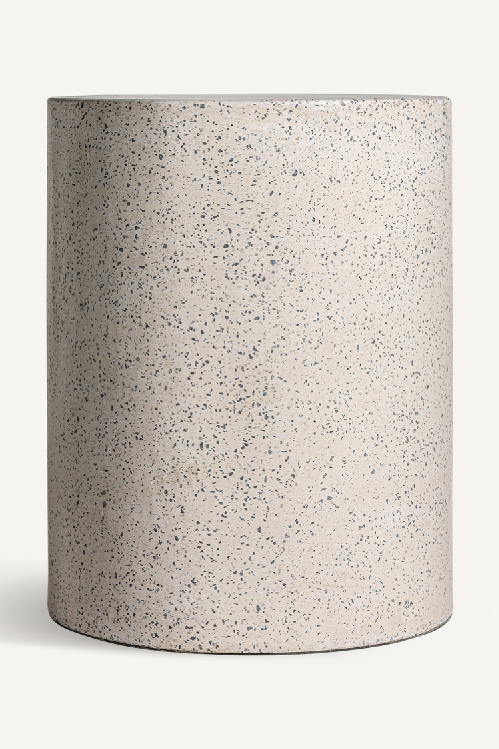 White Terrazzo Cylindrical Side Table | Oroa.com