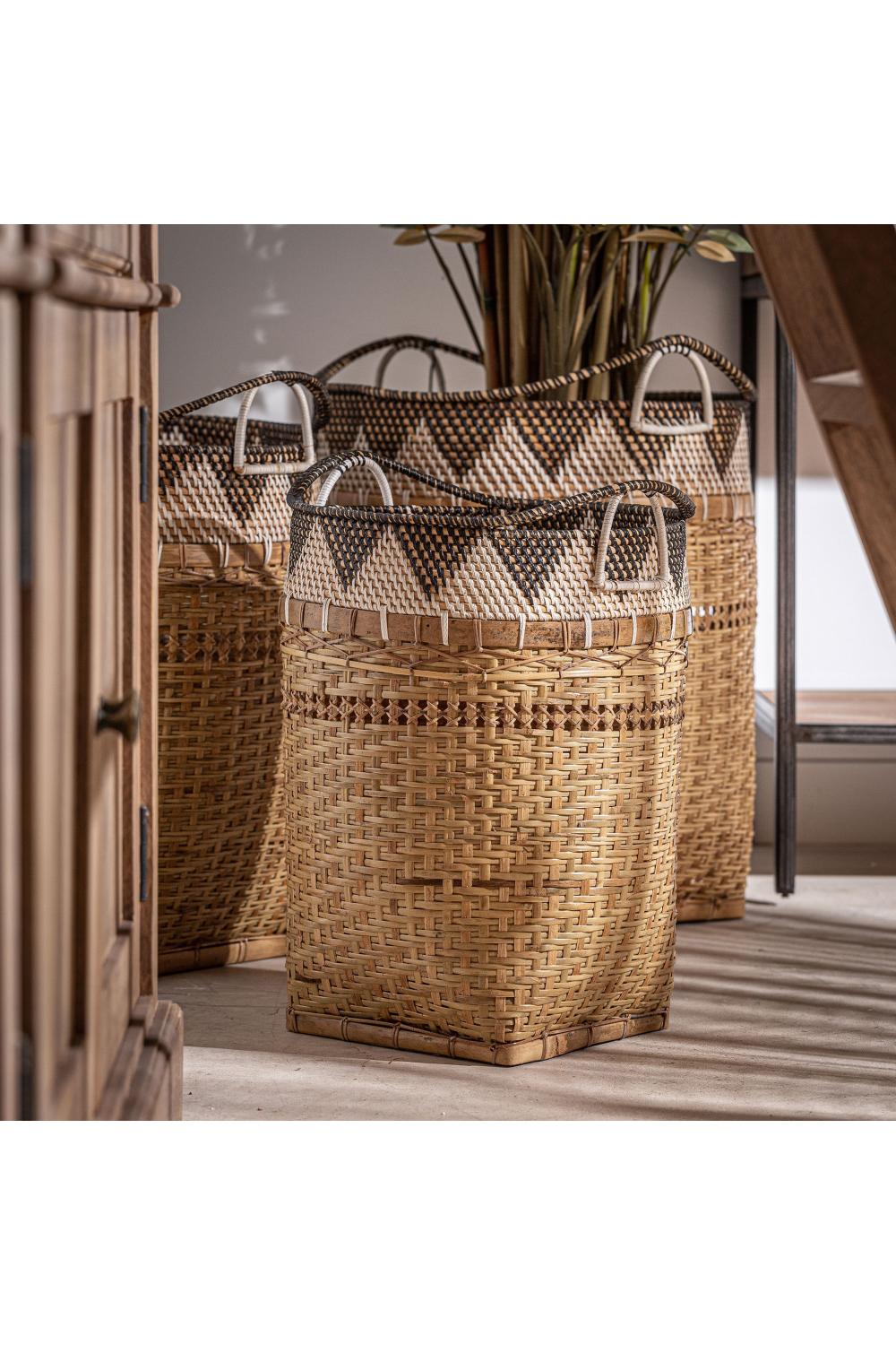 Rattan Stackable Baskets (3) | Vical Home Zirba | Oroa.com