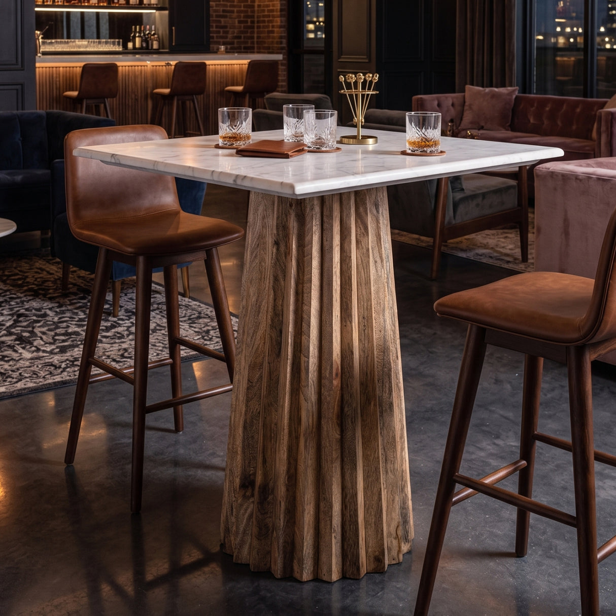 Modern European furniture - White Square Bar Table - www.oroa.com | Oroa.com
