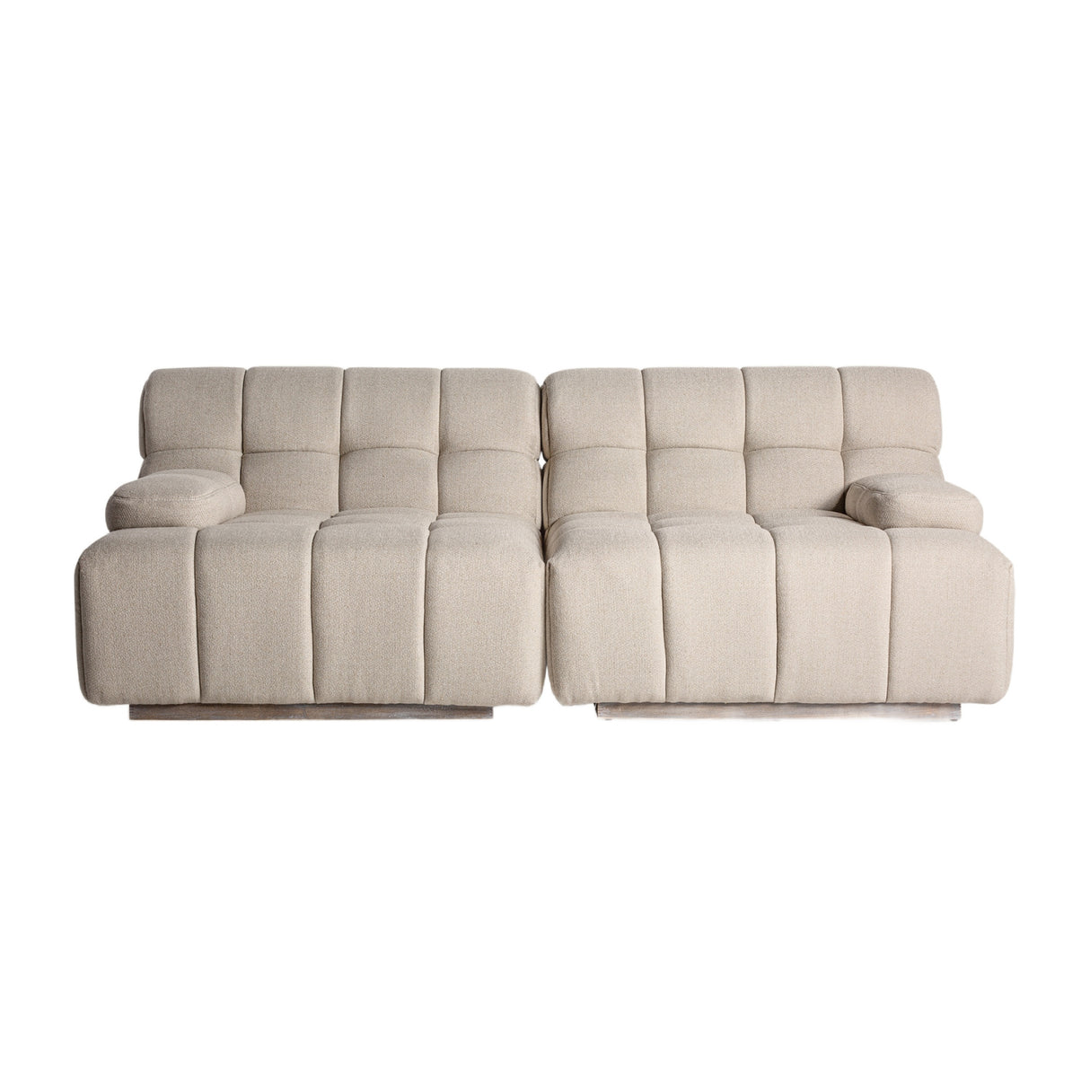 Modern furniture - White Square-Tufted Module Sofa - www.oroa.com | Oroa.com