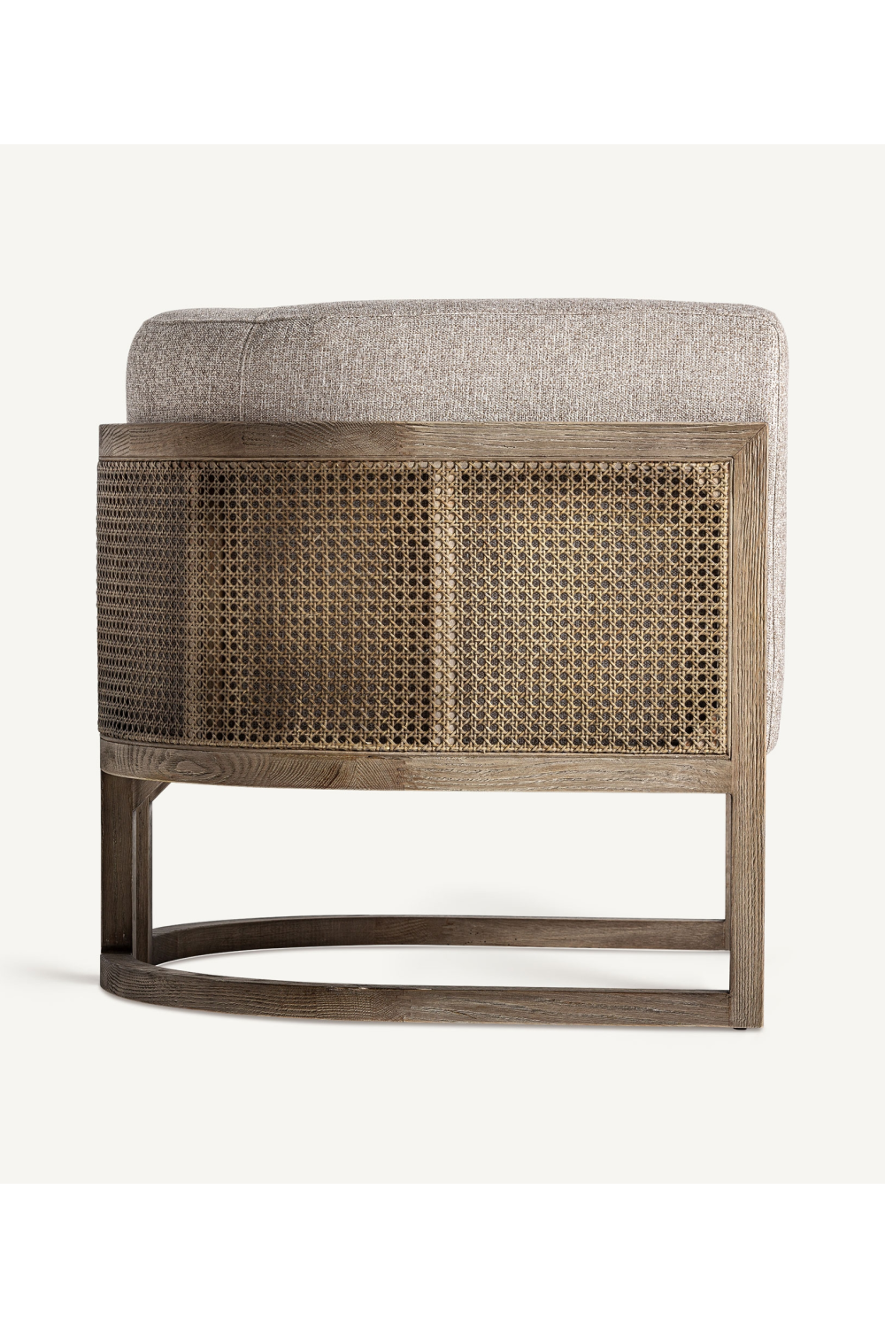 Rattan Curved Padded Armchair | Vical Home Leiwen | Oroa.com
