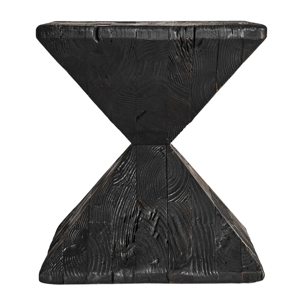 Black Pine Hourglass Side Table | Oroa.com