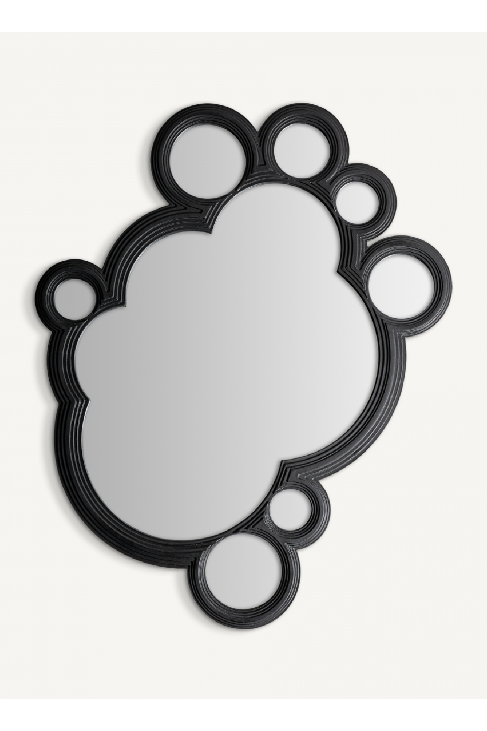 Black Wooden Contemporary Mirror | Oroa.com