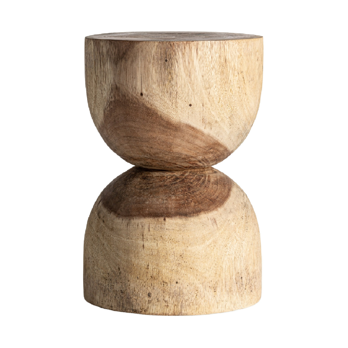 Suar Wood Hourglass Side Table | Oroa.com