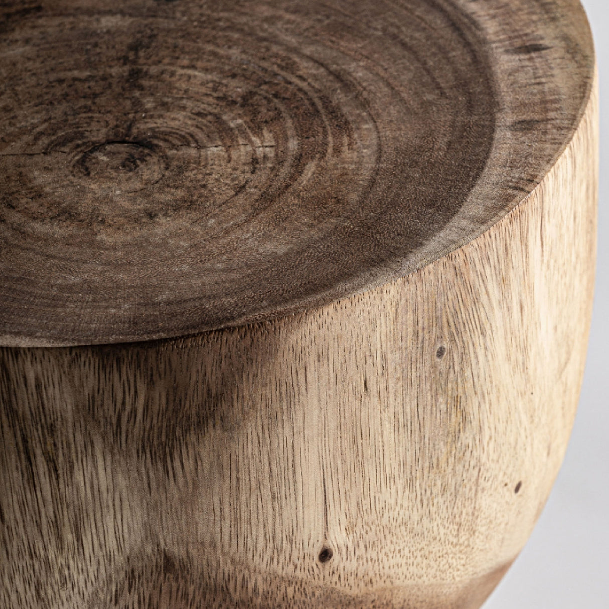 Suar Wood Hourglass Side Table | Oroa.com