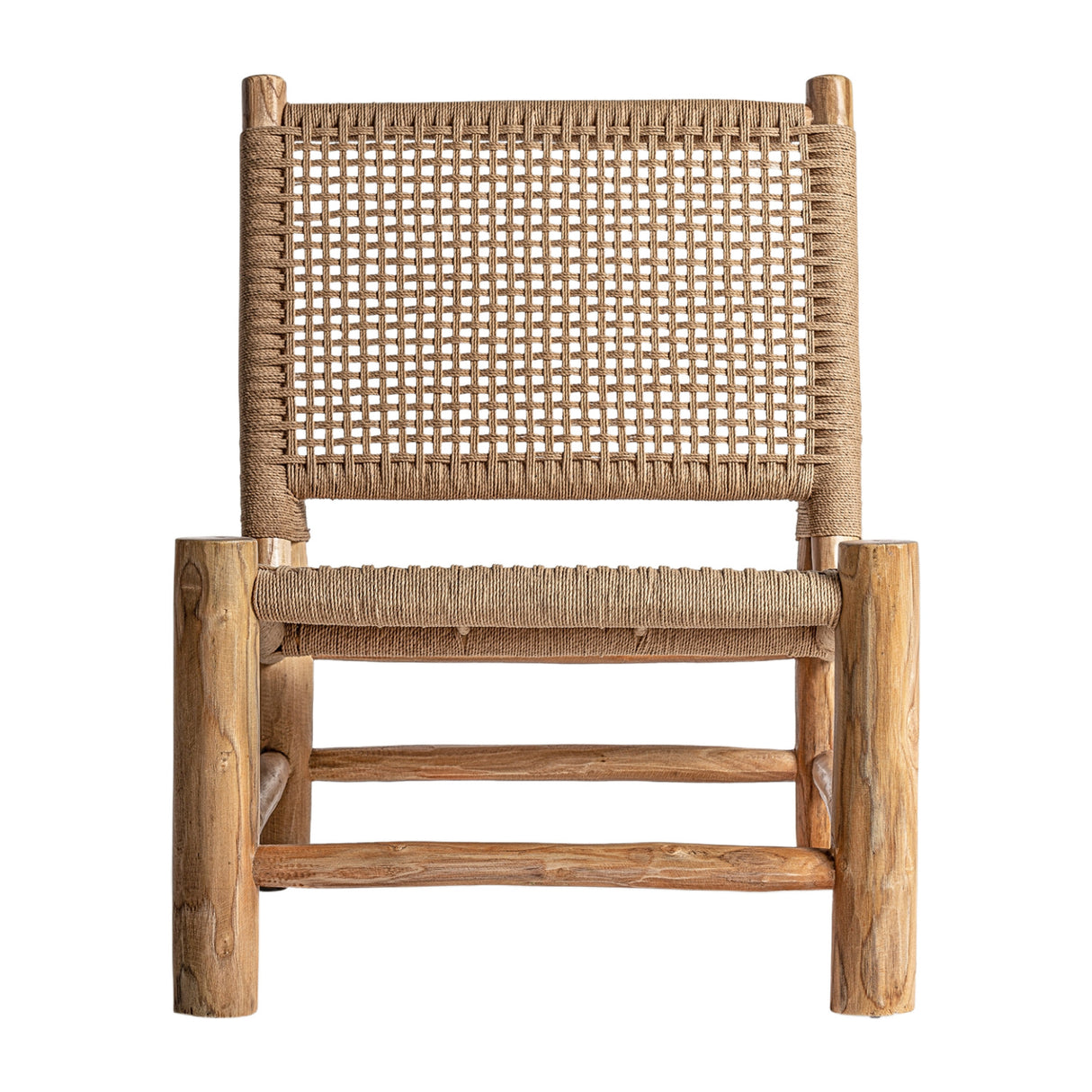 Modern European furniture - Teak Framed Hemp Accent Chair - www.oroa.com | Oroa.com
