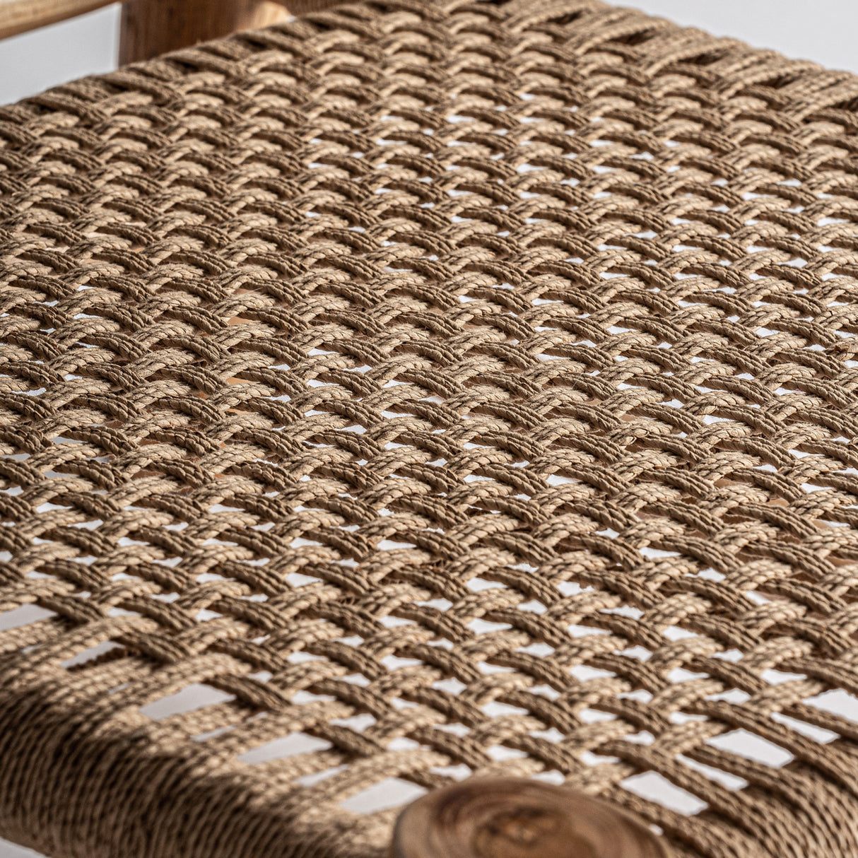 Modern European furniture - Teak Framed Hemp Accent Chair - www.oroa.com | Oroa.com