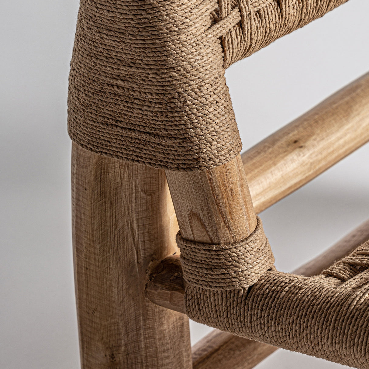 Modern European furniture - Teak Framed Hemp Accent Chair - www.oroa.com | Oroa.com