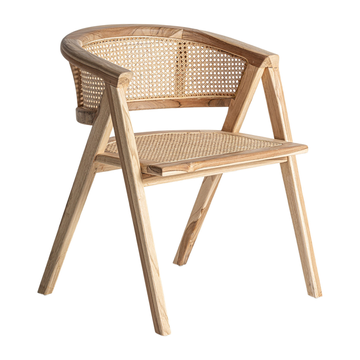 Modern European furniture - Teak Curved-Back Dining Chair - www.oroa.com | Oroa.com
