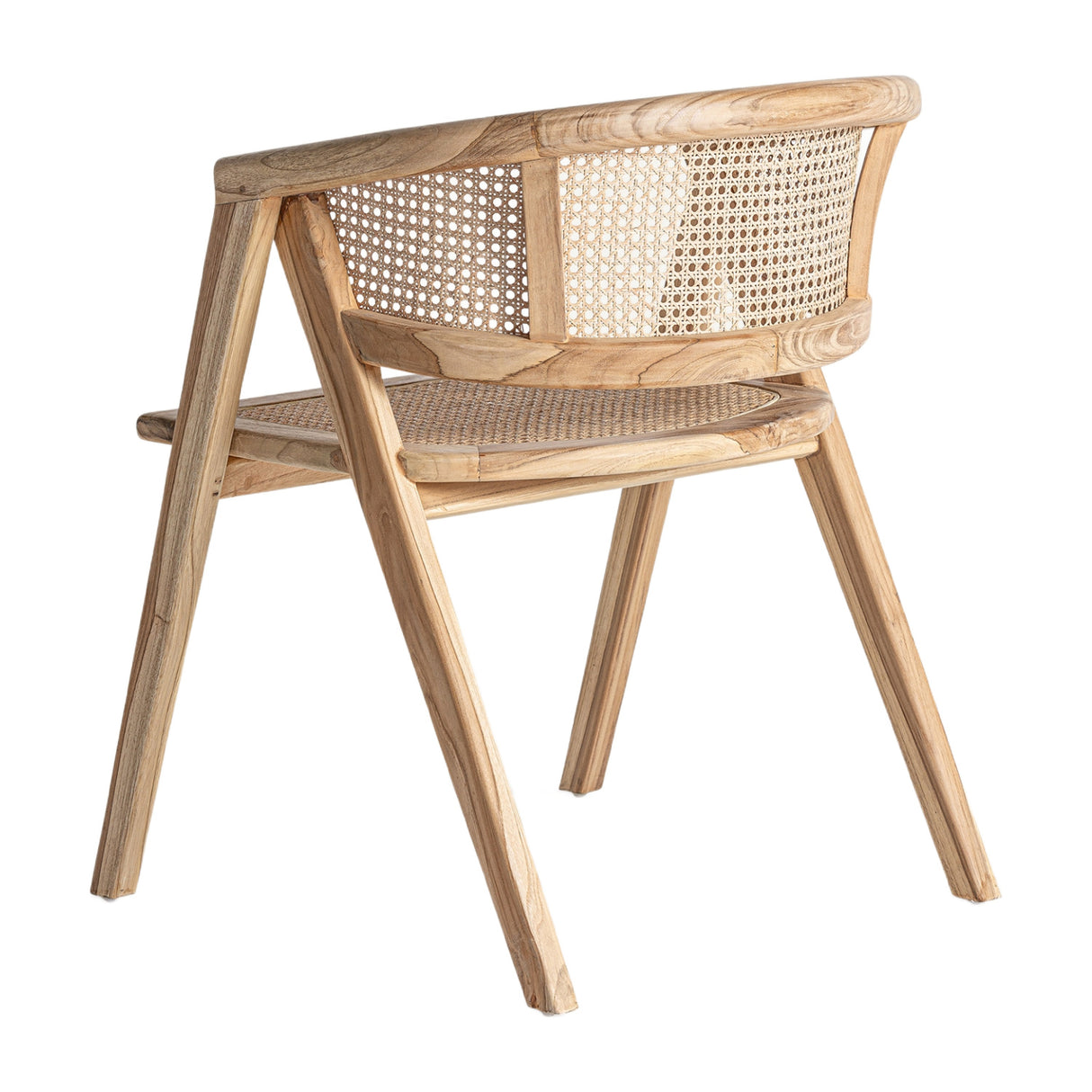 Modern European furniture - Teak Curved-Back Dining Chair - www.oroa.com | Oroa.com