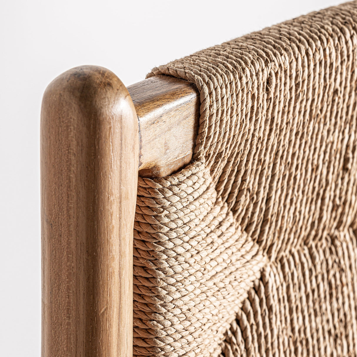 Modern European furniture - Teak Framed Hemp Bar Stool - www.oroa.com | Oroa.com
