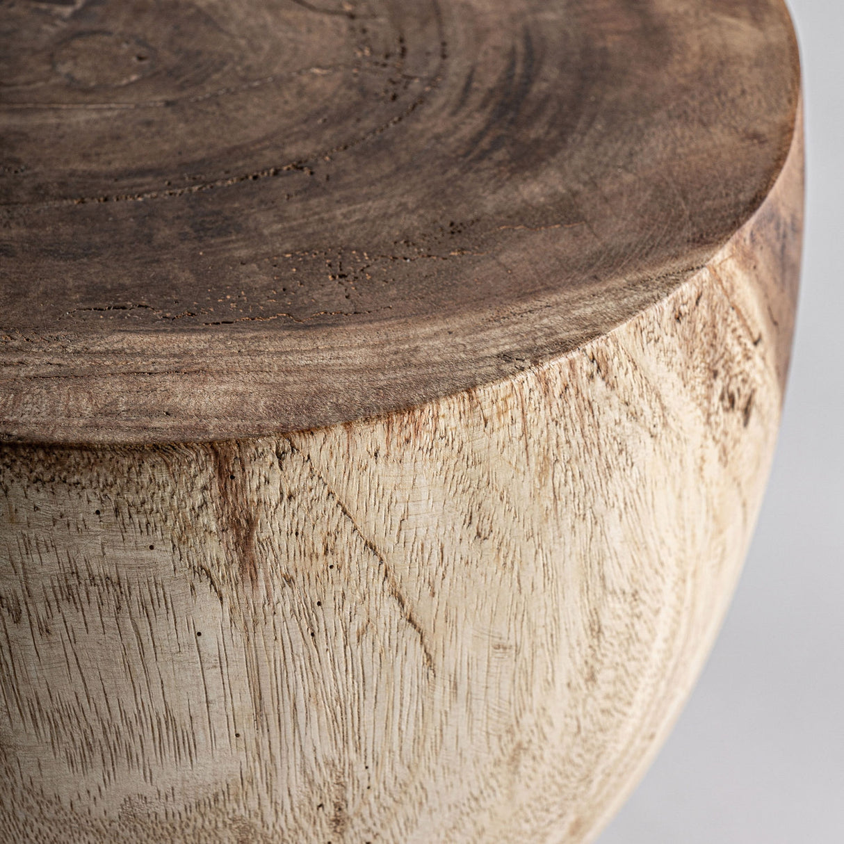 Suar Wood Flared Side Table | Oroa.com