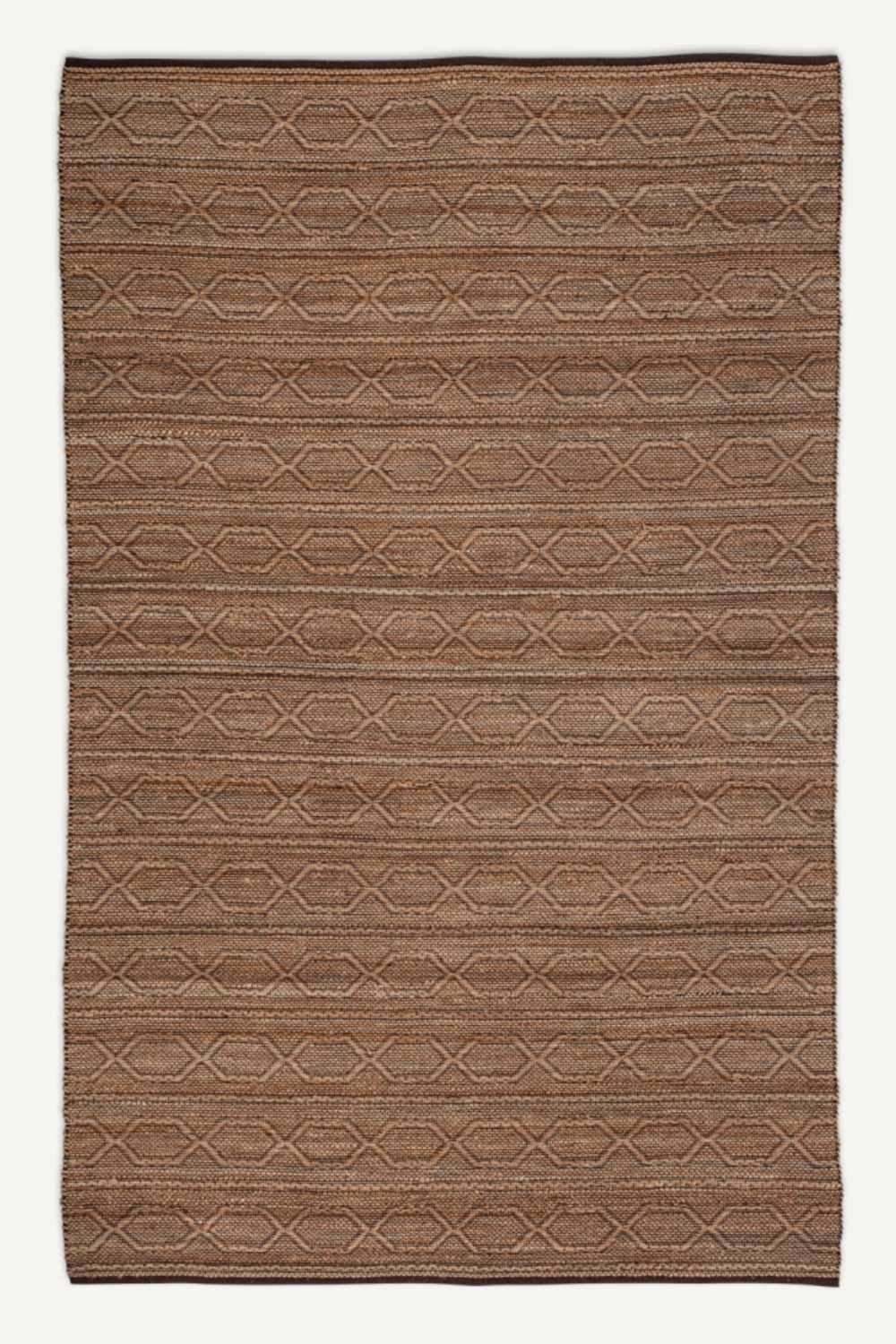 Hexagonal Chain Jute Carpet 11' x 8' | Vical Home Tudia | Oroa.com